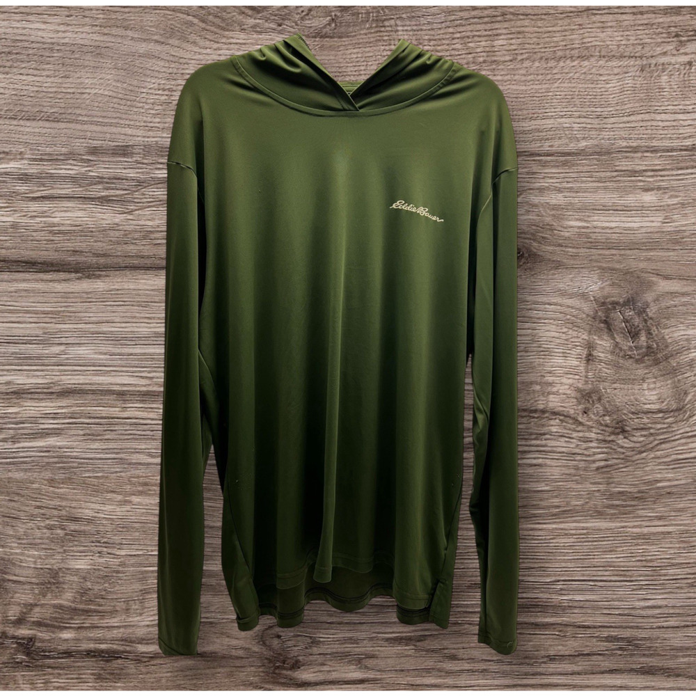 Eddie Bauer Men's Lightweight Hoodie Army Green Size XXL Explore Great Outdoors
